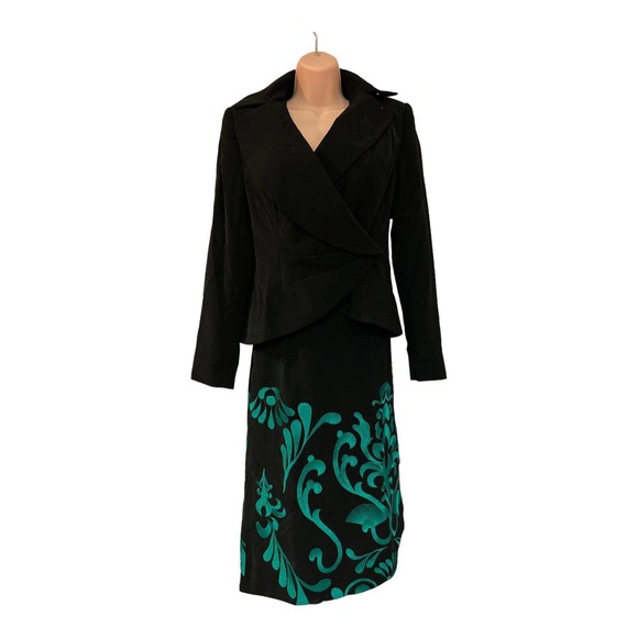 Ashro Dresses & Skirts - Ashro Business Formal Office Desk Dinner Cocktail Church Asymmetric Skirt Suit